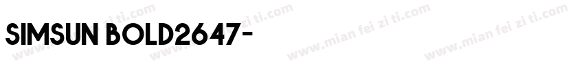 simsun bold2647字体转换